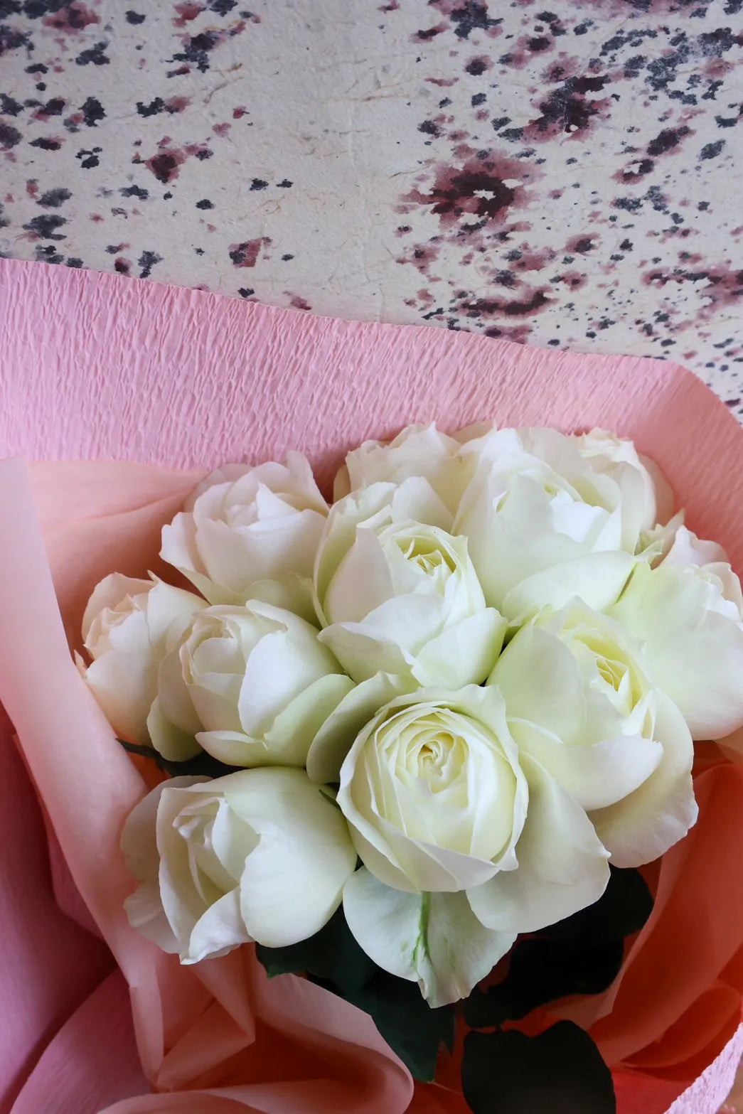 white rose bouquet