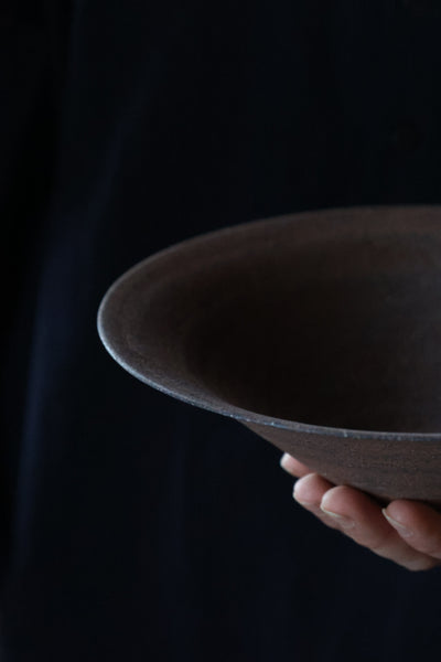 no.24 Yakishime triangular bowl