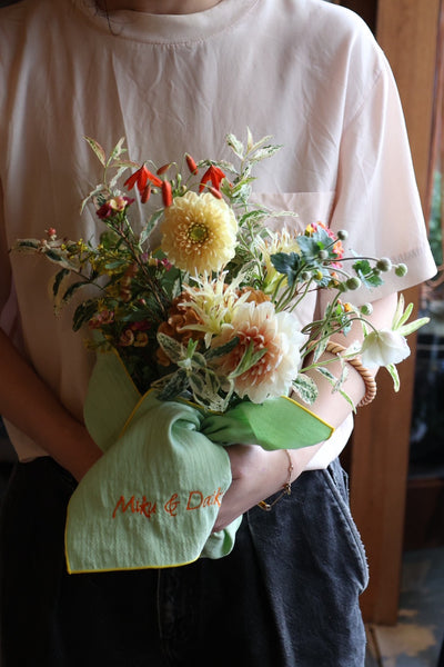 caption:Kuma Bamboo Green(+embroidery)