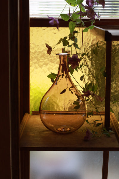 西山芳浩：No.34 鶴首花器赤茶