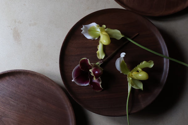 盛永省治 : no.24 高台盆 ウォールナット