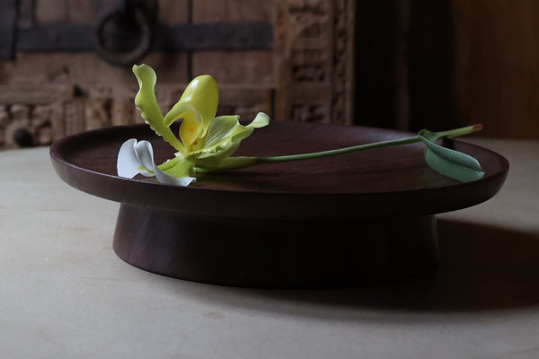 盛永省治 : no.6 高台盆 ウォールナット