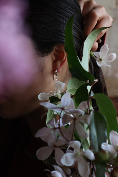 Wintersweet Single Earring [SV] — Wearing Plants