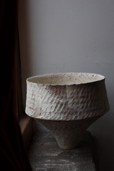 No.1	Yakishime Hand-formed Vase - White
