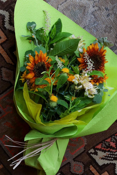 brown sunflower bouquet