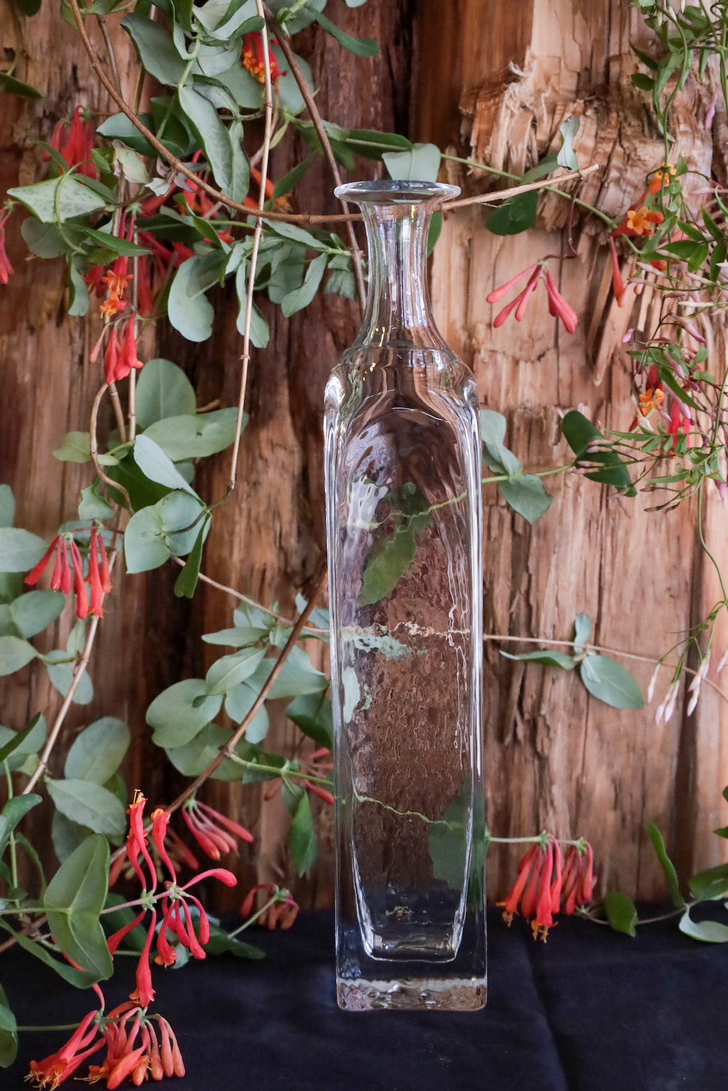 西山芳浩 鶴首花器（D） 西山芳浩 さん ガラス花器 花瓶 酒瓶などにも