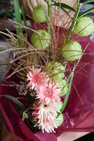 Gerbera & Pampas Grass Bouquet