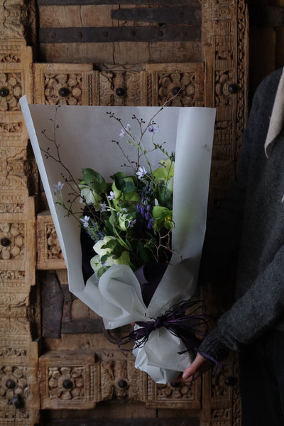 Hyacinth & Christmas rose bouquet