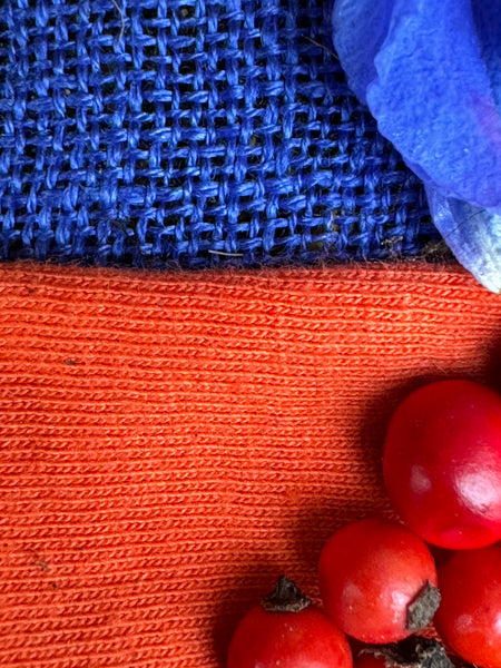 Botanical Dye: Why don't you dye? [autumn orange & delphinium blue]