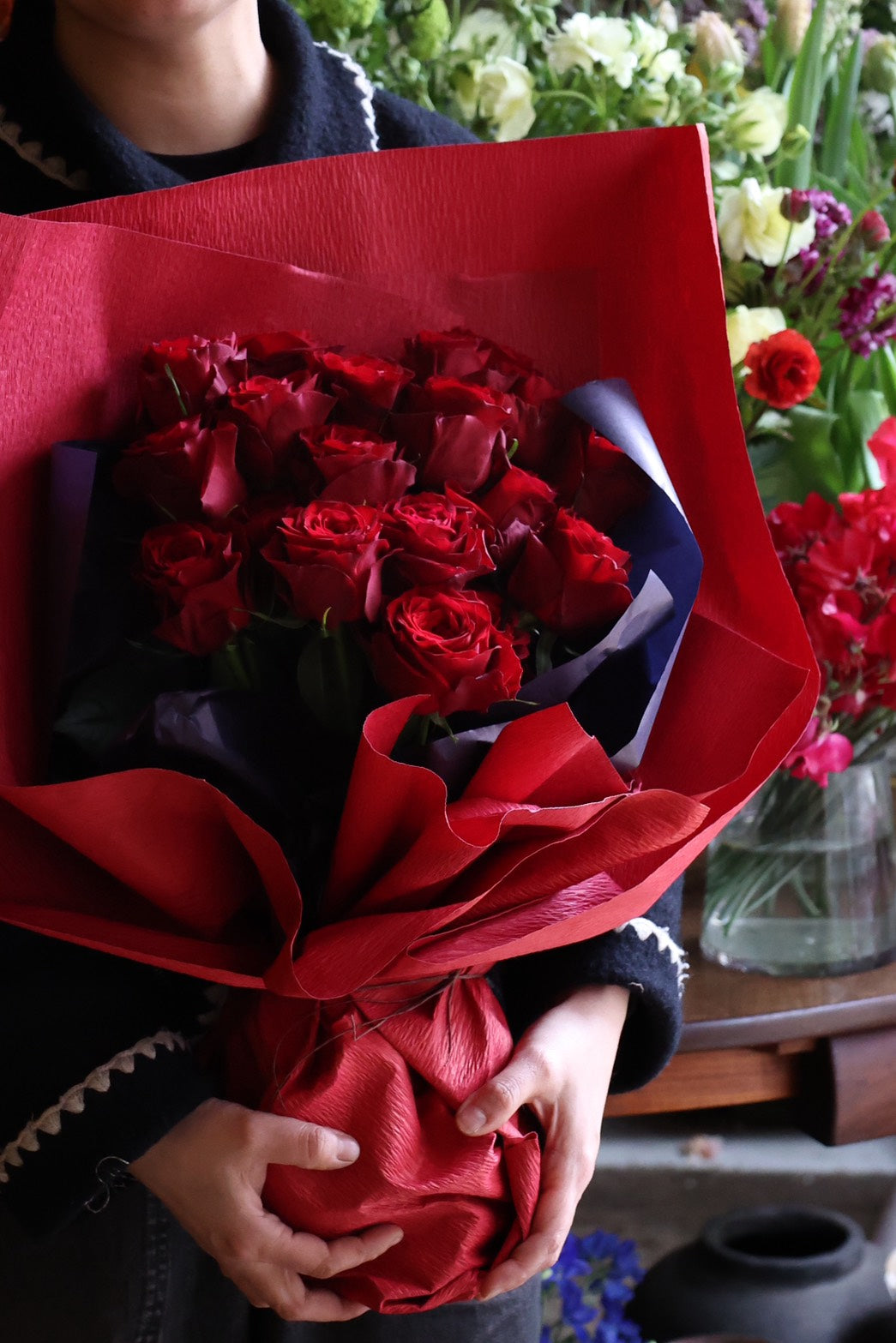 Red Roses Bouquet – THE LITTLE SHOP OF FLOWERS