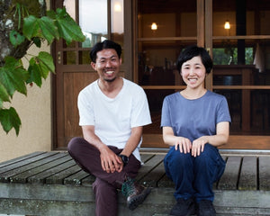 Kousuke Miyaji and Kunie green fabric