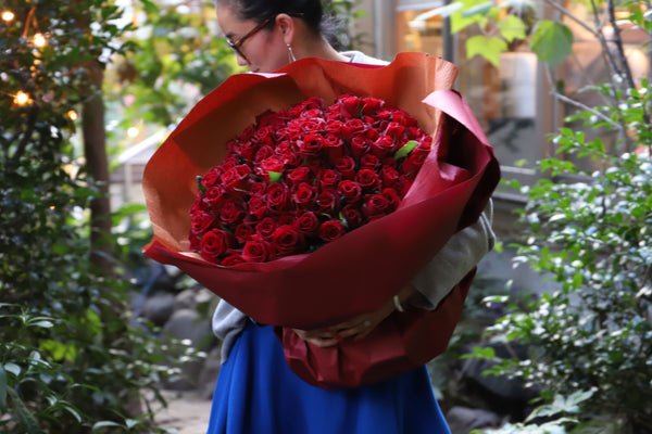 108 eternal red roses